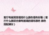 客厅电视背景墙用什么颜色墙布好看（客厅什么颜适合做电视墙的墙布颜色 颜色搭配建议）