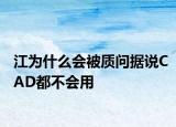 江为什么会被质问据说CAD都不会用
