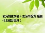 去污剂化学名（去污剂配方 是由什么成分组成）