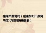 越南产燕窝吗（越南孕妇干燕窝功效 孕妈妈快来看看）