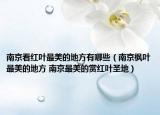 南京看红叶最美的地方有哪些（南京枫叶最美的地方 南京最美的赏红叶圣地）