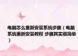 电脑怎么重新安装系统步骤（电脑系统重新安装教程 步骤其实很简单）