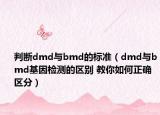 判断dmd与bmd的标准（dmd与bmd基因检测的区别 教你如何正确区分）