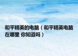 和平精英的电脑（和平精英电脑在哪里 你知道吗）