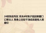 24时快讯专区 丢失6年狗子找回家蹲门口等主人 狗身上比较干净应该是有人照顾它