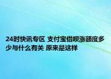24时快讯专区 支付宝借呗涨额度多少与什么有关 原来是这样
