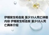 伊朗发生枪击案 至少15人死亡详细内容 伊朗发生枪击案 至少15人死亡具体介绍