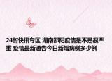 24时快讯专区 湖南邵阳疫情是不是很严重 疫情最新通告今日新增病例多少例