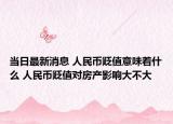 当日最新消息 人民币贬值意味着什么 人民币贬值对房产影响大不大
