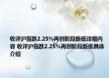 收评沪指跌2.25%再创阶段新低详细内容 收评沪指跌2.25%再创阶段新低具体介绍