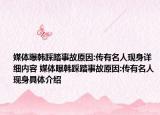 媒体曝韩踩踏事故原因:传有名人现身详细内容 媒体曝韩踩踏事故原因:传有名人现身具体介绍