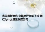 当日最新消息 央视点评陶虹了吗 陶虹为什么退出张庭公司