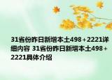 31省份昨日新增本土498+2221详细内容 31省份昨日新增本土498+2221具体介绍