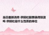当日最新消息 供销社股票值得投资吗 供销社是什么性质的单位