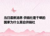 当日最新消息 供销社是干嘛的 国家为什么重启供销社