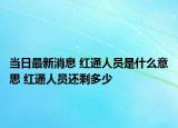 当日最新消息 红通人员是什么意思 红通人员还剩多少
