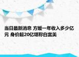 当日最新消息 方媛一年收入多少亿元 身价超20亿堪称白富美