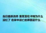 当日最新消息 童星亚伦卡特为什么没红了 在家中溺亡的原因是什么