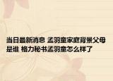 当日最新消息 孟羽童家庭背景父母是谁 格力秘书孟羽童怎么样了