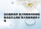 当日最新消息 意大利媒体对朱婷的看法是怎么样的 意大利给朱婷多少钱
