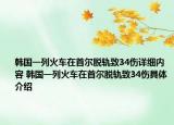韩国一列火车在首尔脱轨致34伤详细内容 韩国一列火车在首尔脱轨致34伤具体介绍