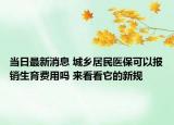 当日最新消息 城乡居民医保可以报销生育费用吗 来看看它的新规