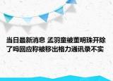 当日最新消息 孟羽童被董明珠开除了吗回应称被移出格力通讯录不实