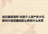 当日最新消息 杜鹃个人资产多少亿 鹏润大厦是国美的么两者什么关系