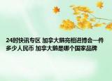 24时快讯专区 加拿大鹅亮相进博会一件多少人民币 加拿大鹅是哪个国家品牌
