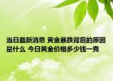 当日最新消息 黄金暴跌背后的原因是什么 今日黄金价格多少钱一克