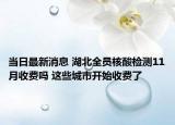 当日最新消息 湖北全员核酸检测11月收费吗 这些城市开始收费了