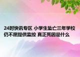 24时快讯专区 小学生坠亡三年学校仍不愿提供监控 真正死因是什么