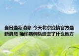 当日最新消息 今天北京疫情官方最新消息 确诊病例轨迹去了什么地方