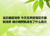 当日最新消息 今天北京疫情官方最新消息 确诊病例轨迹去了什么地方