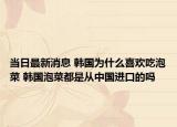 当日最新消息 韩国为什么喜欢吃泡菜 韩国泡菜都是从中国进口的吗