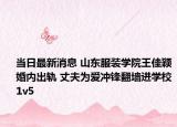 当日最新消息 山东服装学院王佳颖婚内出轨 丈夫为爱冲锋翻墙进学校1v5