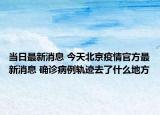 当日最新消息 今天北京疫情官方最新消息 确诊病例轨迹去了什么地方