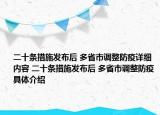 二十条措施发布后 多省市调整防疫详细内容 二十条措施发布后 多省市调整防疫具体介绍
