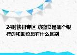 24时快讯专区 助微贷是哪个银行的和助粒贷有什么区别