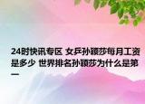 24时快讯专区 女乒孙颖莎每月工资是多少 世界排名孙颖莎为什么是第一