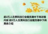 超2万人在美科技行业裁员潮中下岗详细内容 超2万人在美科技行业裁员潮中下岗具体介绍