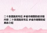 二十条措施发布后 多省市调整防疫详细内容 二十条措施发布后 多省市调整防疫具体介绍