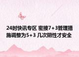 24时快讯专区 密接7+3管理措施调整为5+3 几次阴性才安全