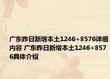 广东昨日新增本土1246+8576详细内容 广东昨日新增本土1246+8576具体介绍