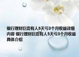 银行理财巨震有人5天亏3个月收益详细内容 银行理财巨震有人5天亏3个月收益具体介绍
