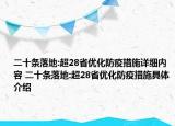 二十条落地:超28省优化防疫措施详细内容 二十条落地:超28省优化防疫措施具体介绍