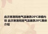 此次寒潮局地气温暴跌20℃详细内容 此次寒潮局地气温暴跌20℃具体介绍