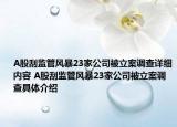 A股刮监管风暴23家公司被立案调查详细内容 A股刮监管风暴23家公司被立案调查具体介绍