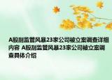 A股刮监管风暴23家公司被立案调查详细内容 A股刮监管风暴23家公司被立案调查具体介绍