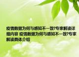 疫情数据为何与感知不一致?专家解读详细内容 疫情数据为何与感知不一致?专家解读具体介绍